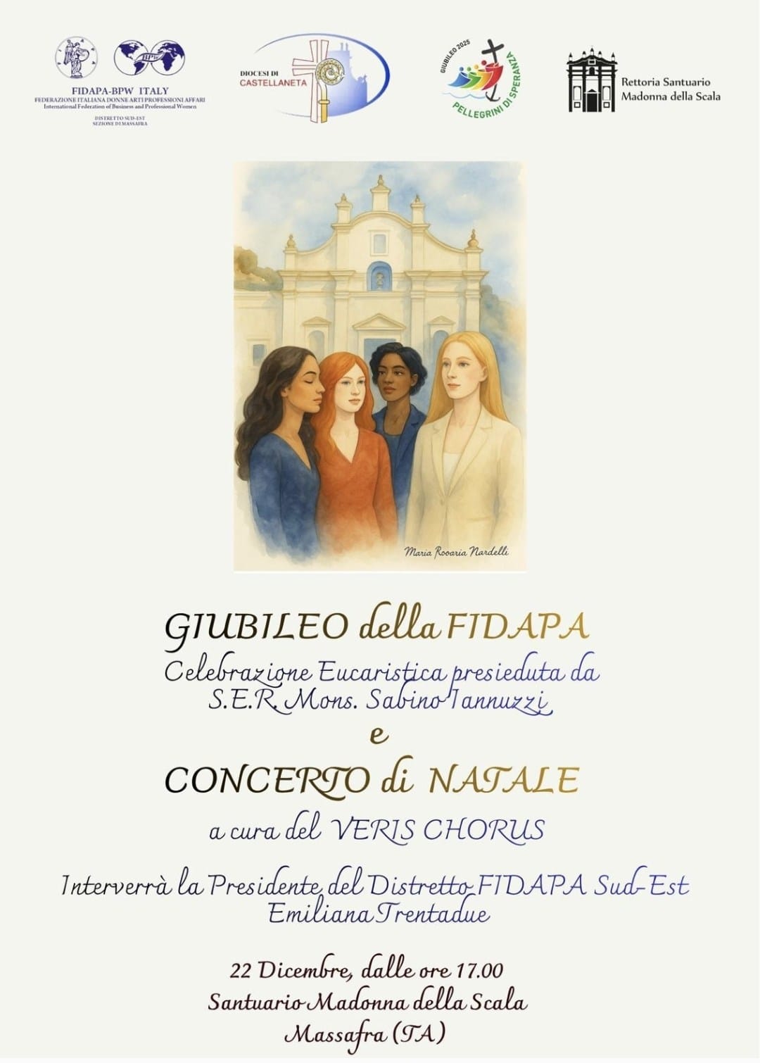 GIUBILEO DELLA FIDAPA, SANTUARIO della MADONA della SCALA, MASSAFRA